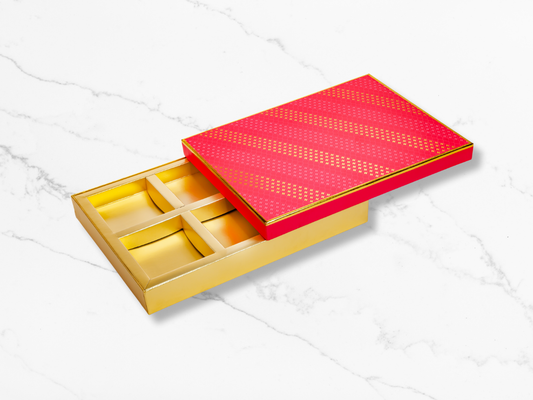 Royal Pink (Covered) Dryfruit Box 6 part