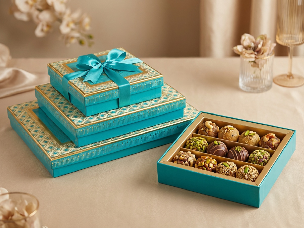 Akruti Covered Sweet Box – 250 g | Premium Mithai Packaging