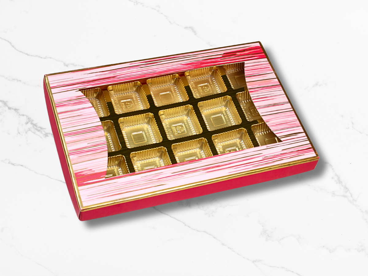 Canvas Pink Chocolate Box (Window) 15 pcs