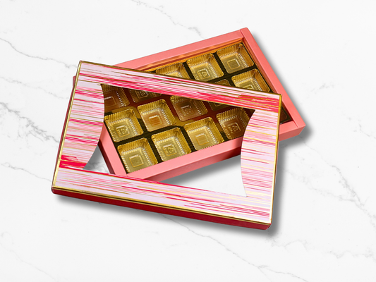 Canvas Pink Chocolate Box (Window) 15 pcs