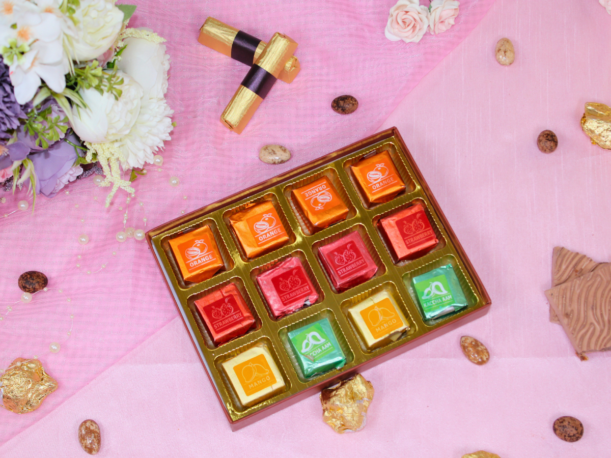 Orbit Orange Chocolate Box (Window) 12 PCS