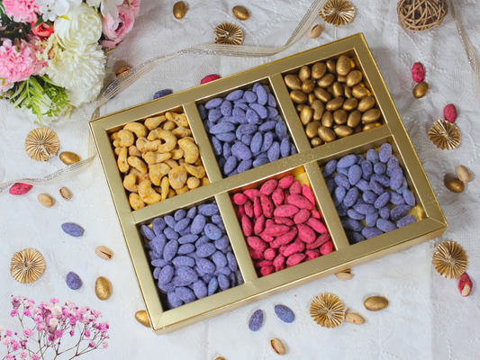 Royal Pink (Window) Dryfruit Box 6 part