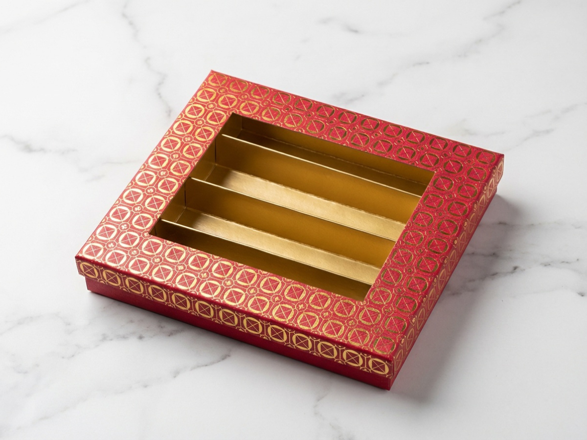 Elegant Window Sweet Box – 500g | Premium Mithai Packaging