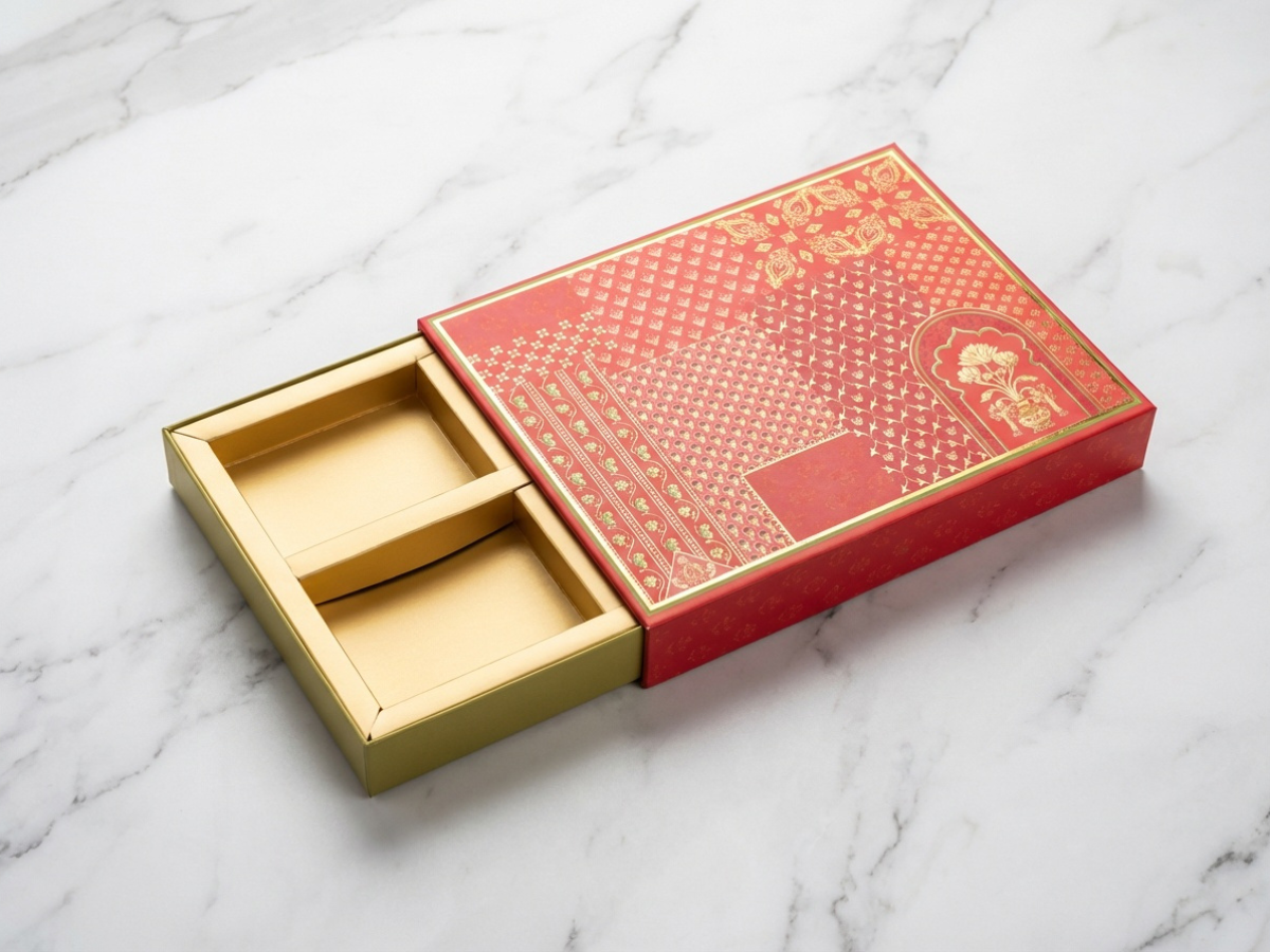 New Trinity 4 Part Dry Fruit Box – 600 g | Luxury Partition Packaging