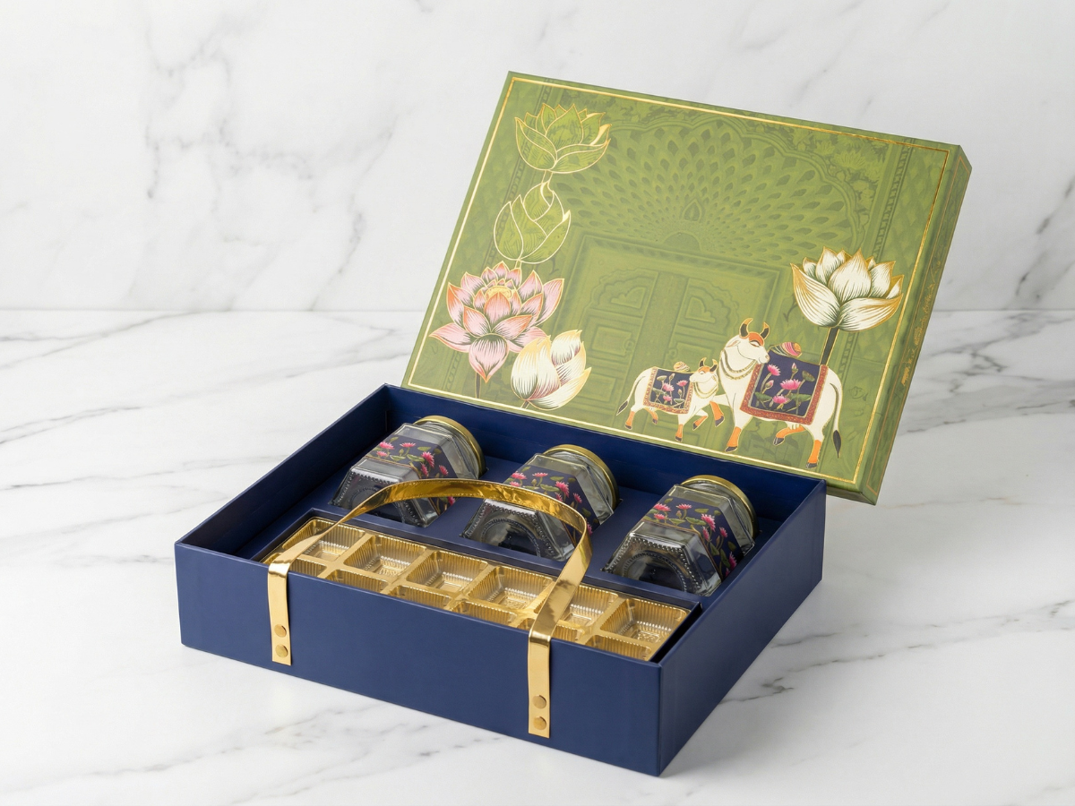 Pichwai Luxury Hamper Box| Premium Heritage Hamper Packaging