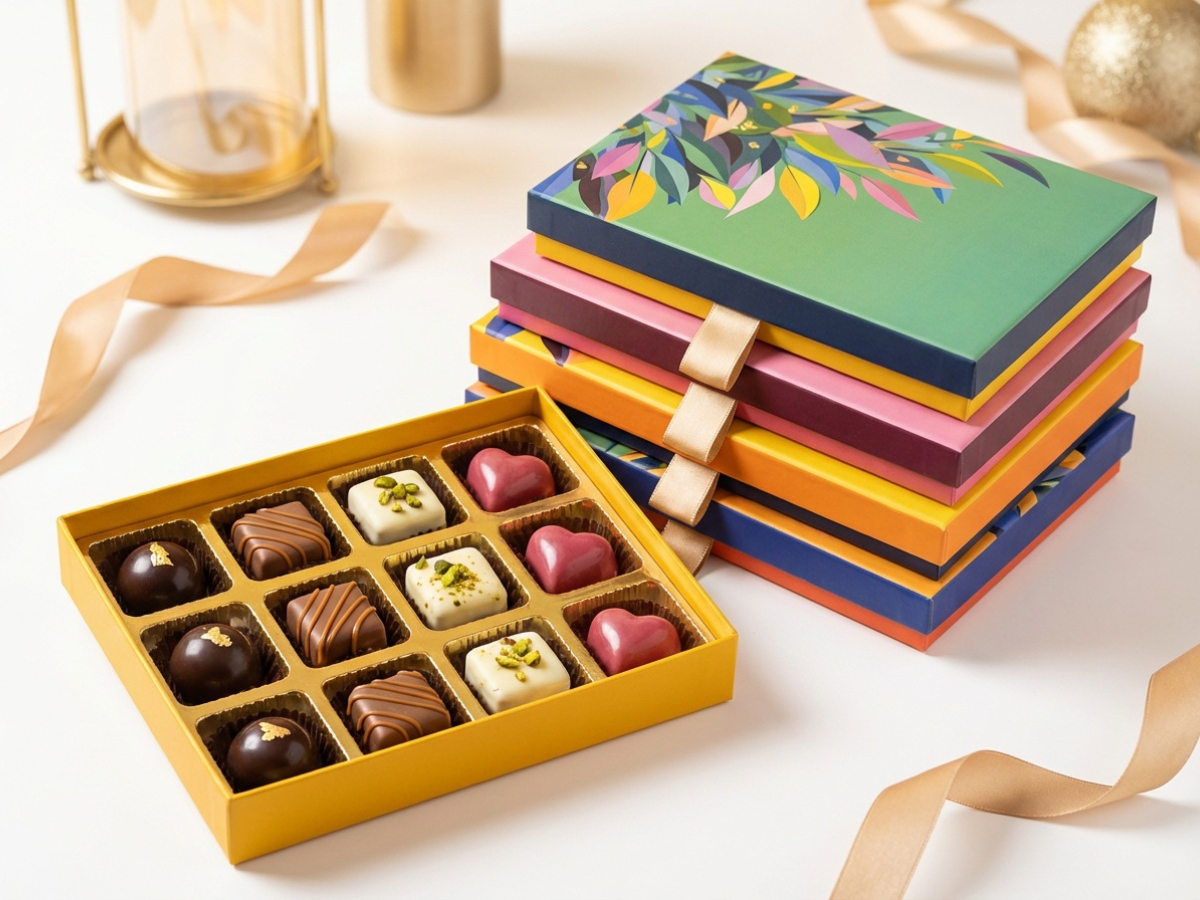 Leaves Chocolate Box – 12 Pcs | Premium Chocolate Packaging