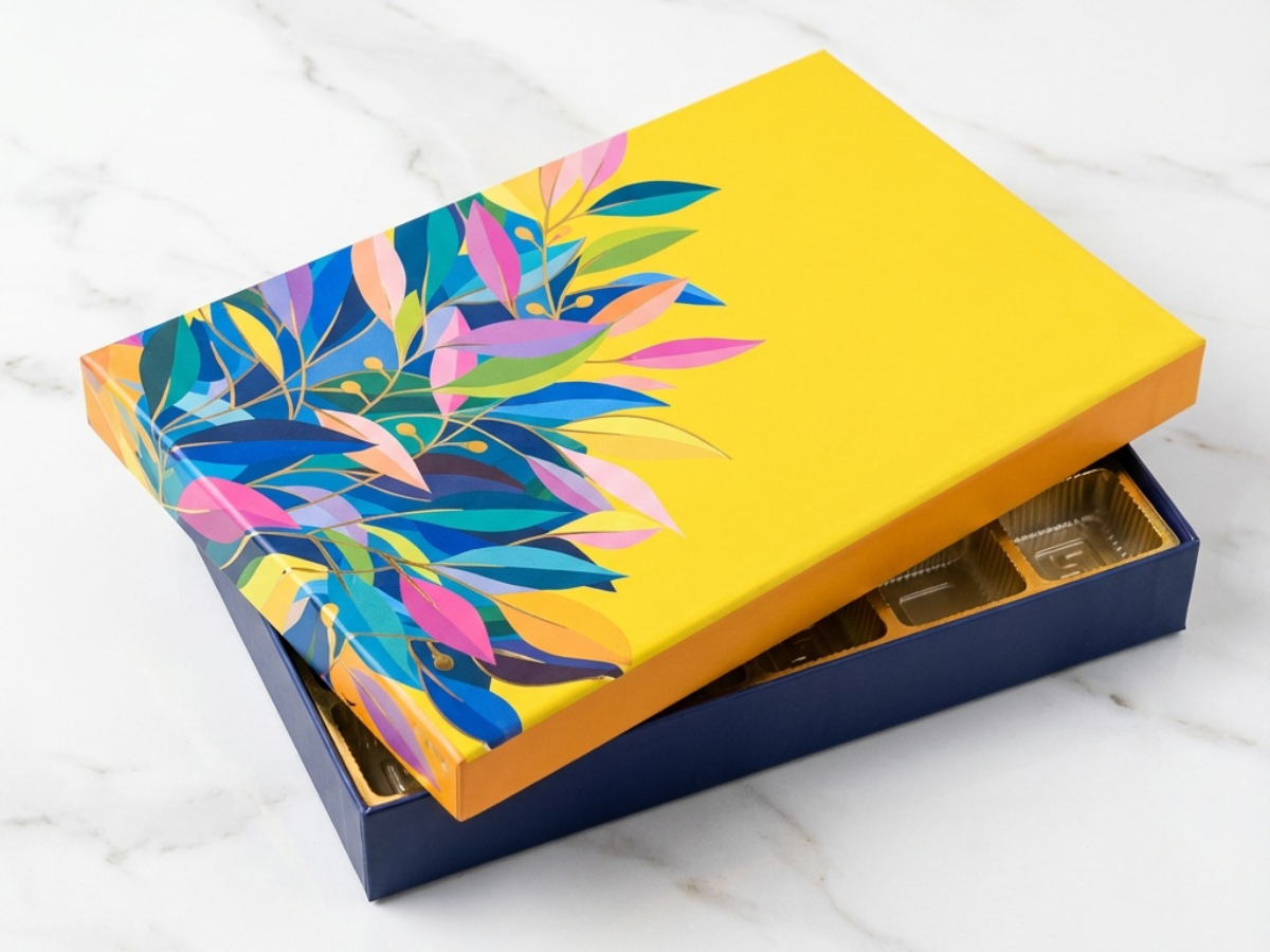 Leaves Chocolate Box – 24 Pcs | Premium Chocolate Packaging