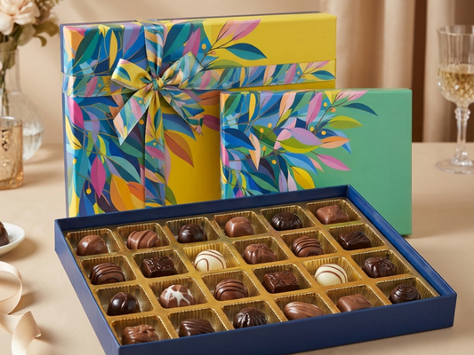 Leaves Chocolate Box – 24 Pcs | Premium Chocolate Packaging