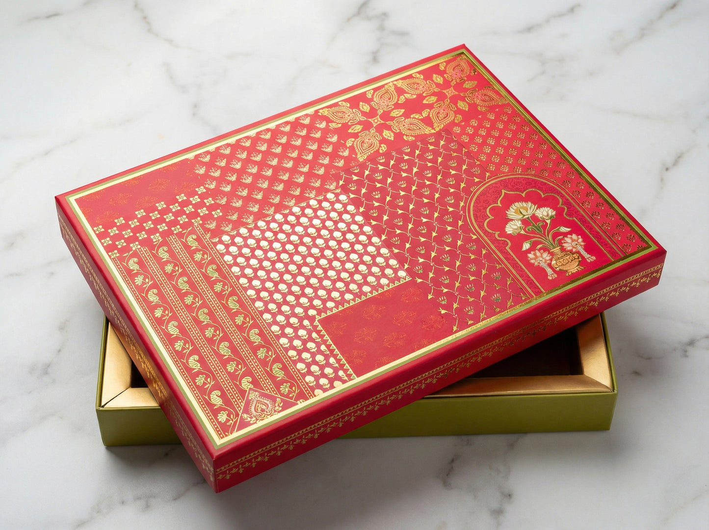 New Trinity 4 Part Dry Fruit Box – 600 g | Luxury Partition Packaging