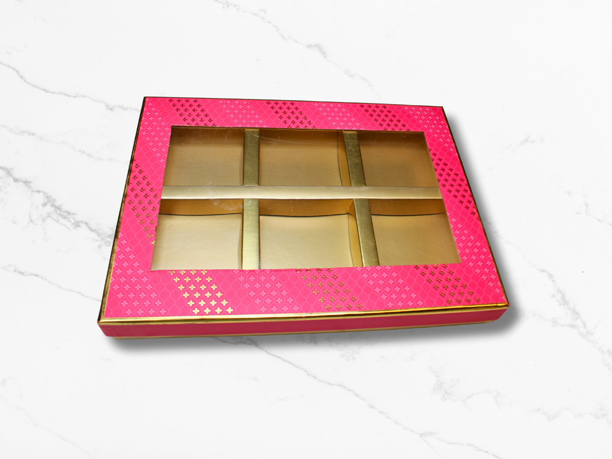 Royal Pink (Window) Dryfruit Box 6 part