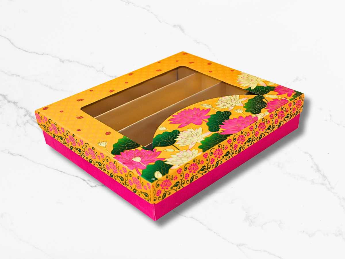 Vatika Lotus Petal View - Vatika (Window) Sweet Box -1/2 kg