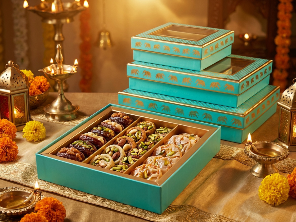 Motif Delight Sweet Box - Motif (Window) Sweet Box - 1/2 kg