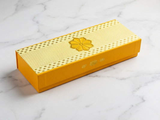 Lotus Hexagon 4 Jar Box | Luxury Magnetic Gift Box