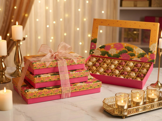 Vatika Lotus Petal View - Vatika (Window) Sweet Box -1 kg