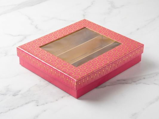 Elegant Window Sweet Box – 500g | Premium Mithai Packaging
