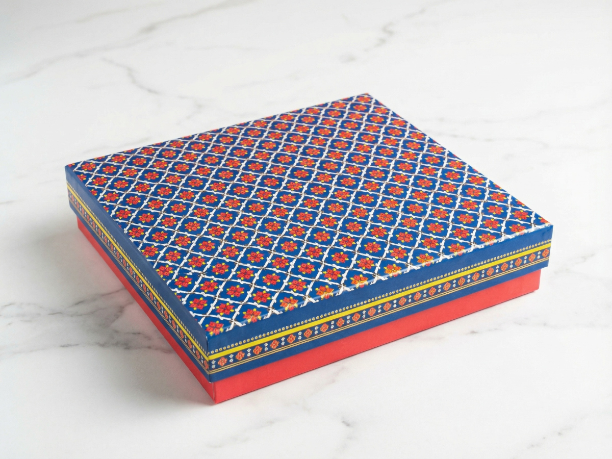 Beehive Covered 4 Part Dry Fruit Box – 300 g | Premium Partition Packaging