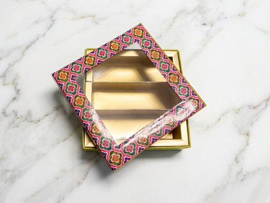 Batik Window Sweet Box – 250 g | Premium Mithai Packaging
