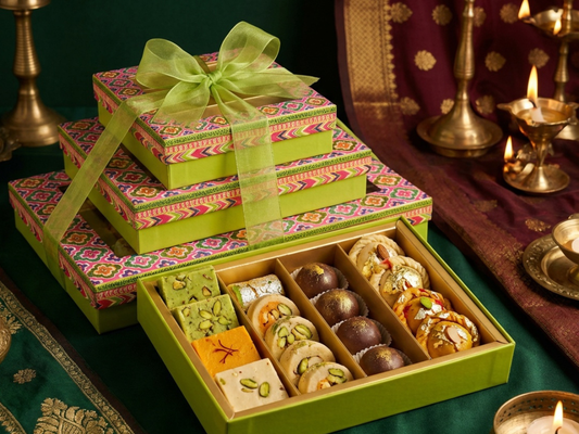 Batik Window Sweet Box – 500g | Premium Mithai Packaging