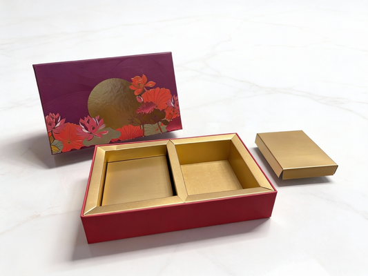 New Kamal 2 Part Dry Fruit Box – 200–300 g | Premium Partition Packaging