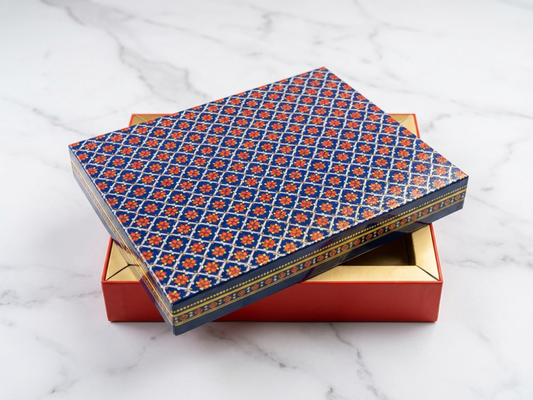 Beehive Covered 4 Part Dry Fruit Box – 300 g | Premium Partition Packaging