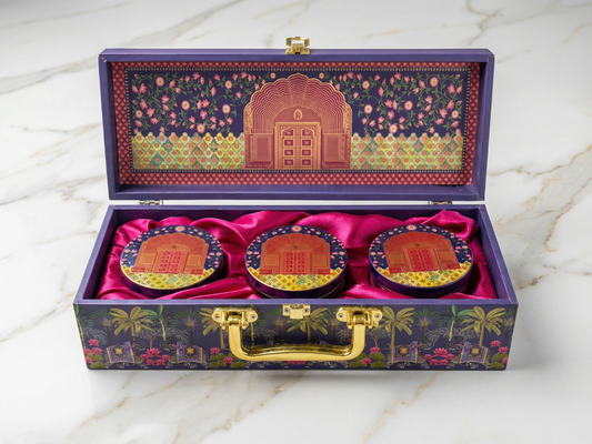 MDF Gift Hamper Box – Floral Design | Royal Luxury Premium Hamper Packaging