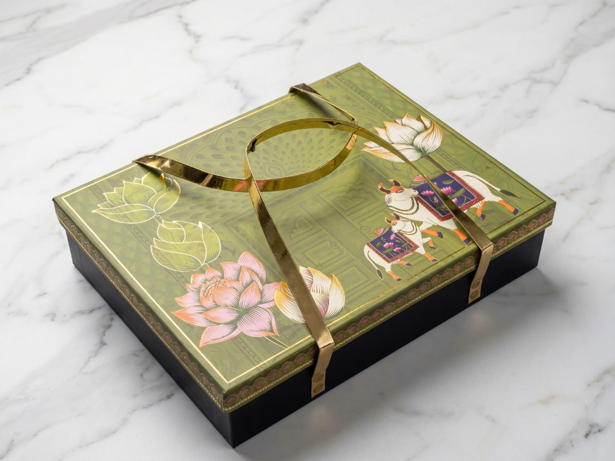 Pichwai Luxury Hamper Box| Premium Heritage Hamper Packaging