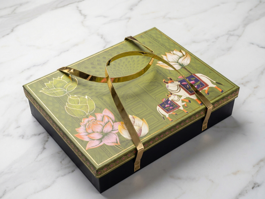 Pichwai Luxury Hamper Box| Premium Heritage Hamper Packaging