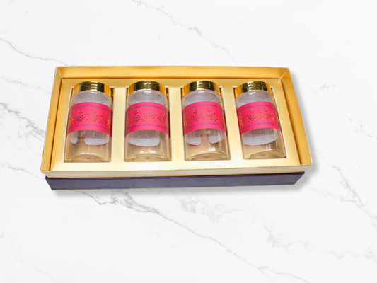Boota Plastic Jar Box (Window) Blue Purple - 4 Pcs