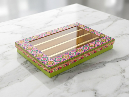 Batik Window Sweet Box – 1000 g | Premium Mithai Packaging