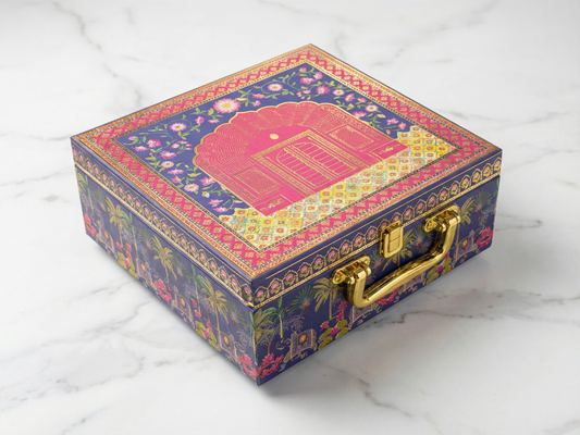 MDF Gift Hamper Box – Floral Design | Royal Luxury Premium Hamper Packaging