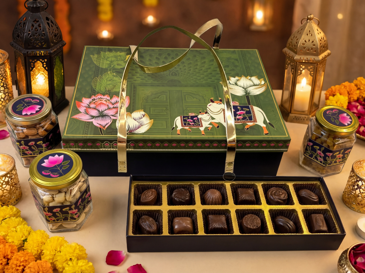 Pichwai Luxury Hamper Box| Premium Heritage Hamper Packaging