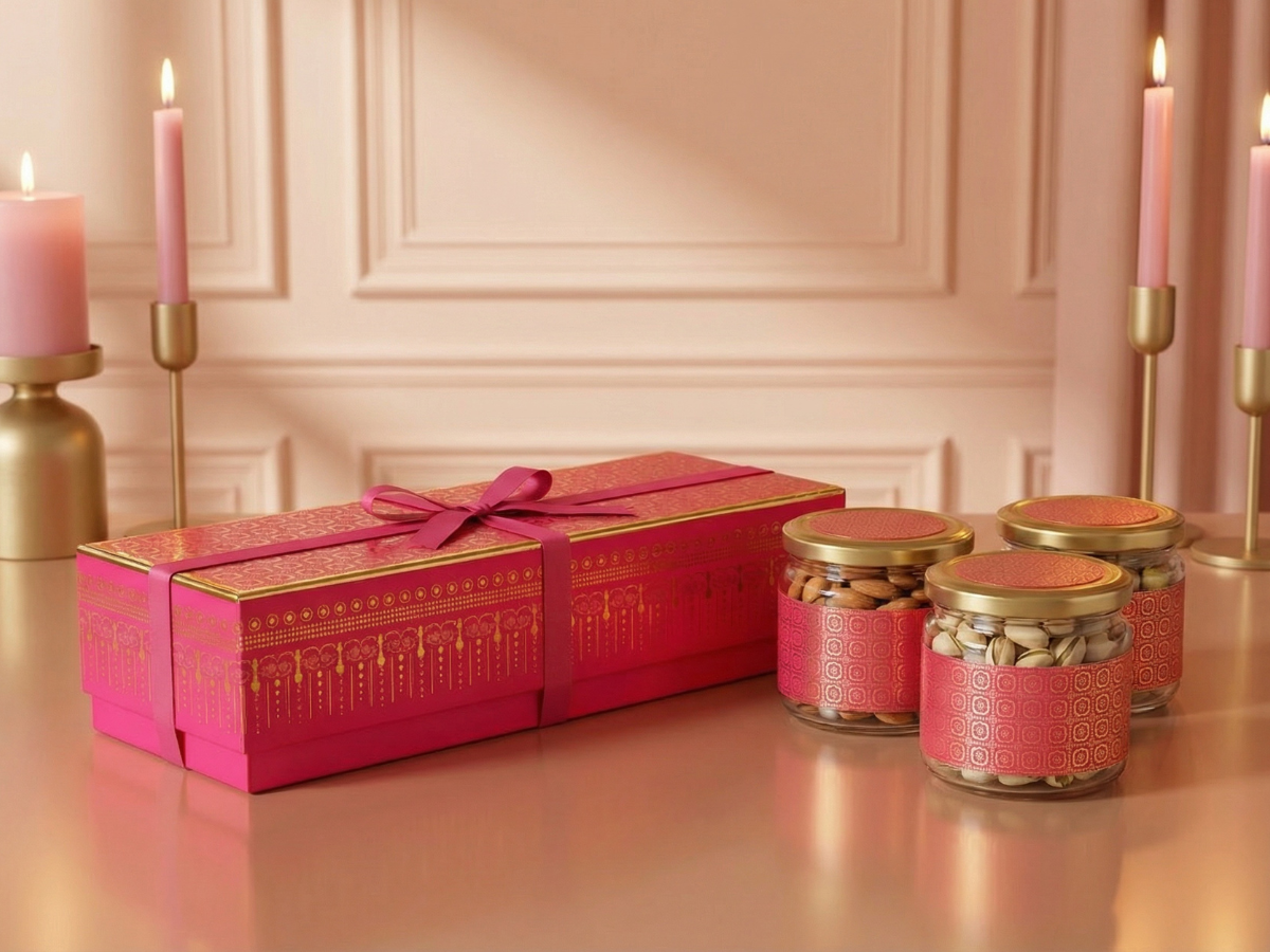 Elegant 3 Round Jar Box | Luxury Glass Jar Gift Box