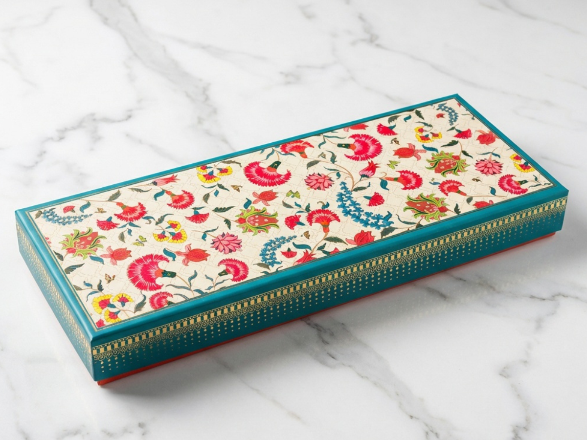 New Ruby 5 Part Dry Fruit Box – 250 g | Slim Luxury Partition Packaging