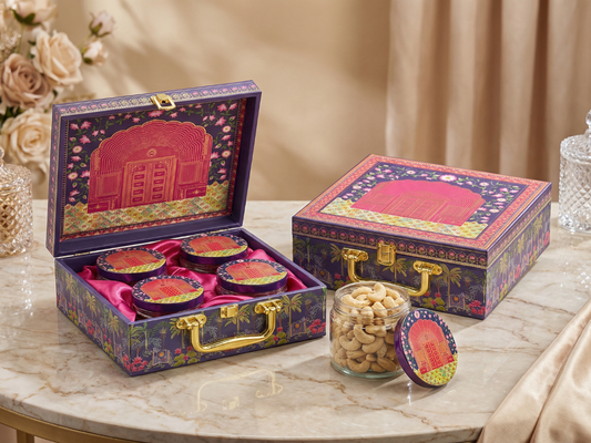 MDF Gift Hamper Box – Floral Design | Royal Luxury Premium Hamper Packaging