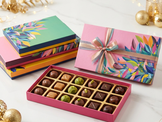 Leaves Chocolate Box – 18 Pcs | Premium Chocolate Packaging