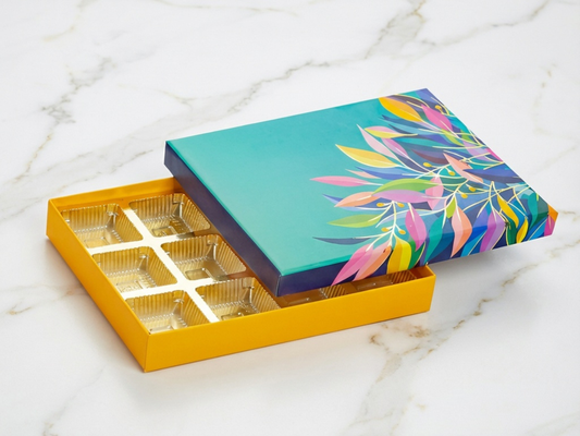 Leaves Chocolate Box – 12 Pcs | Premium Chocolate Packaging