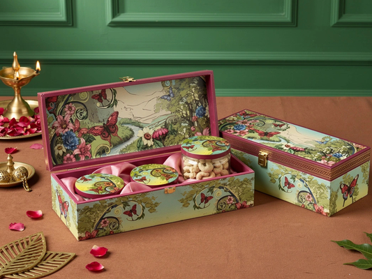 MDF Gift Hamper Box – Butterfly Design | Luxury Premium Hamper Packaging