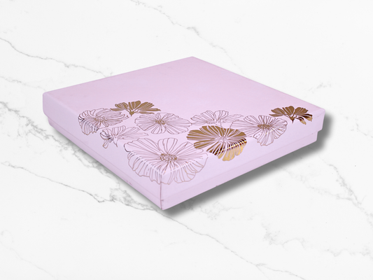 Gold Roses Pink (Covered) Chocolate Box - 9 pcs