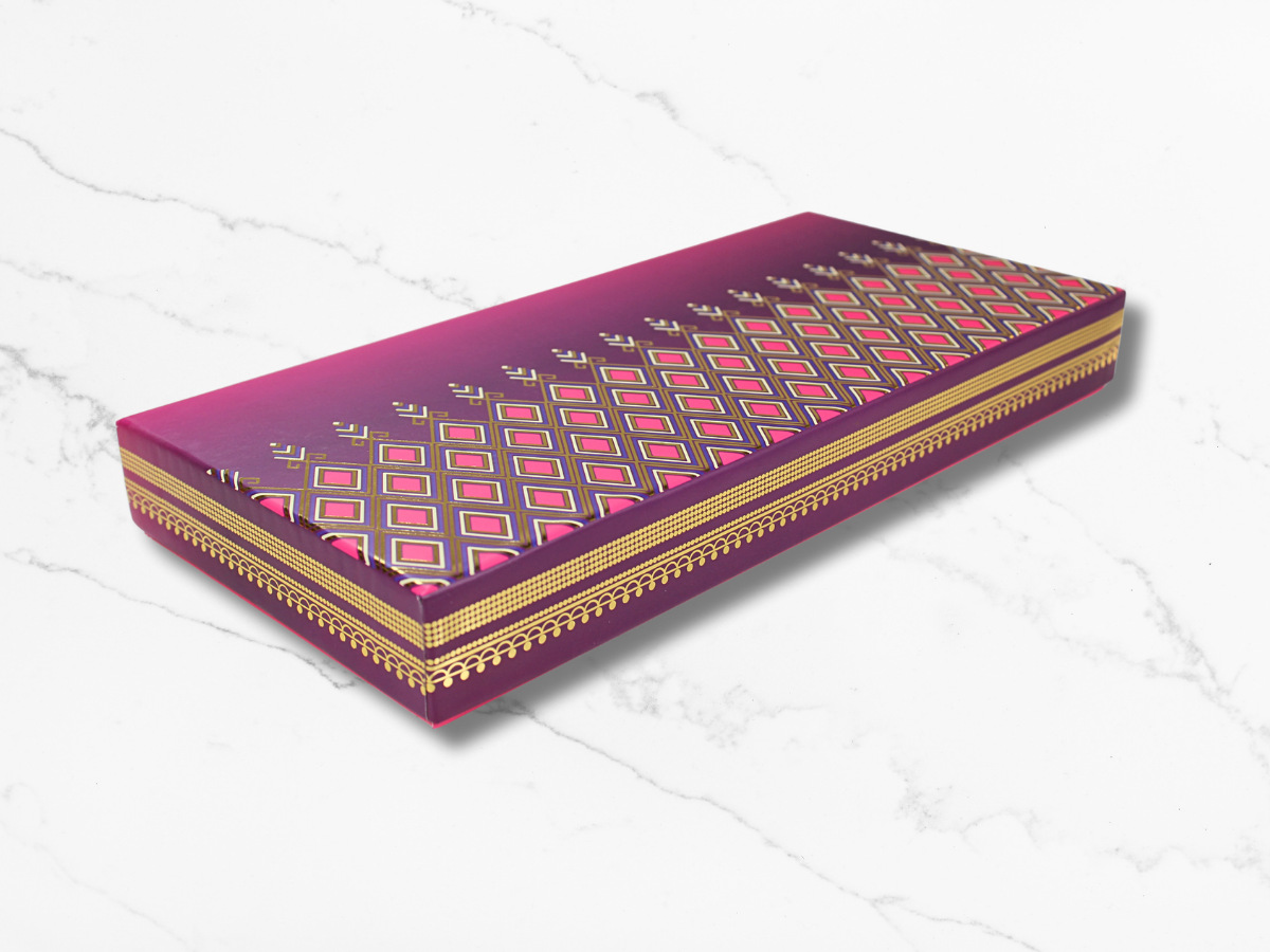 Ruby Purple (Covered) Dryfruit Box 4 part