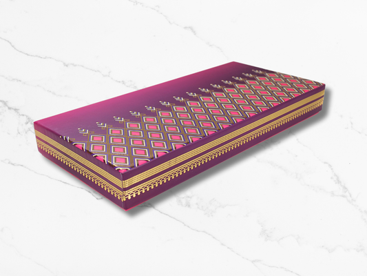 Ruby Purple (Covered) Dryfruit Box 4 part