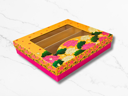 Vatika Lotus Petal View - Vatika (Window) Sweet Box -1/2 kg
